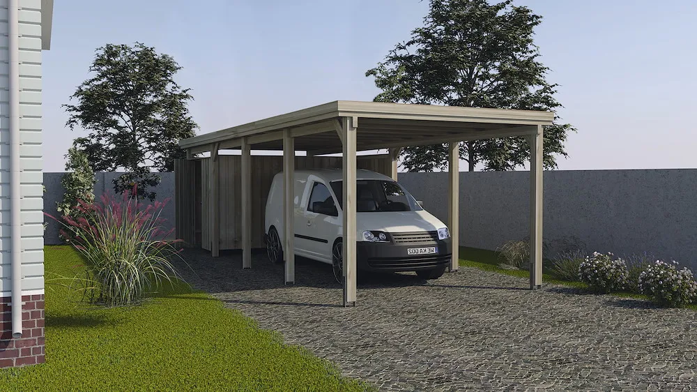 Flachdach Carport 617 Gr. 3