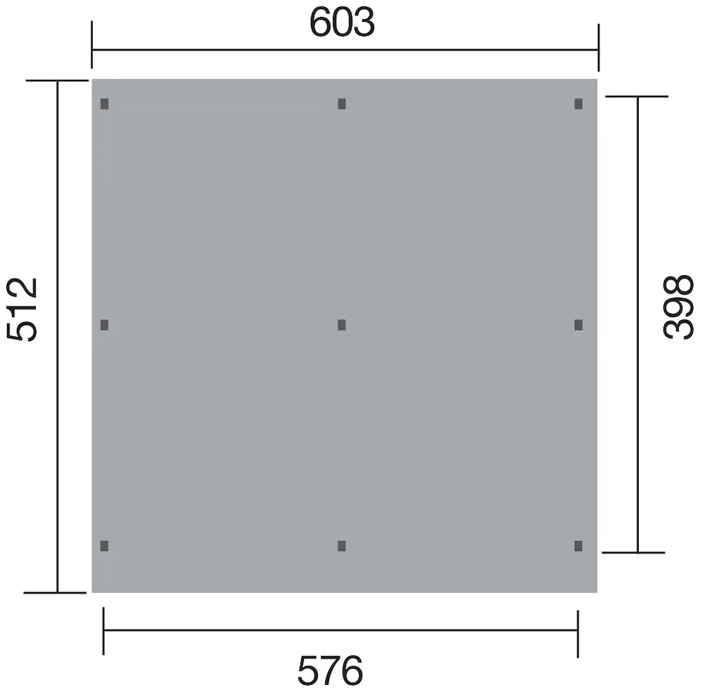 Flachdach-Carport 618 Gr. 1