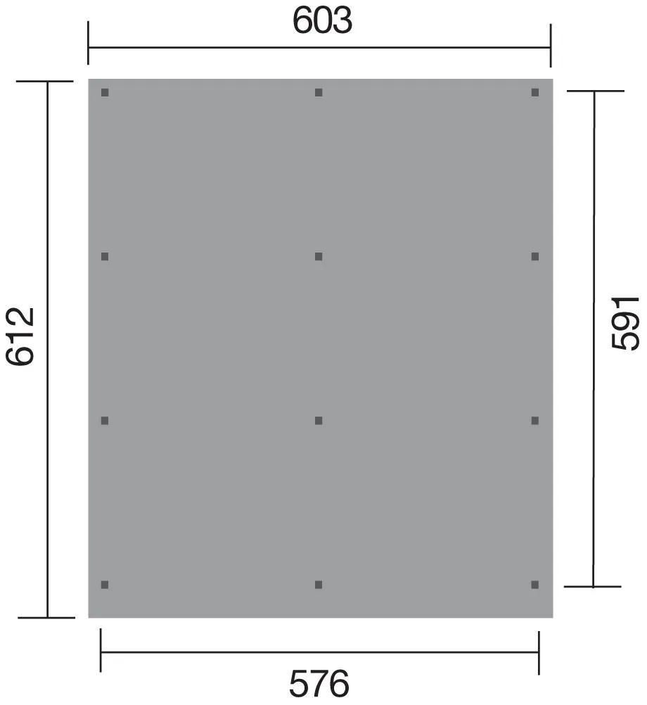 Flachdach-Carport 618 Gr. 2