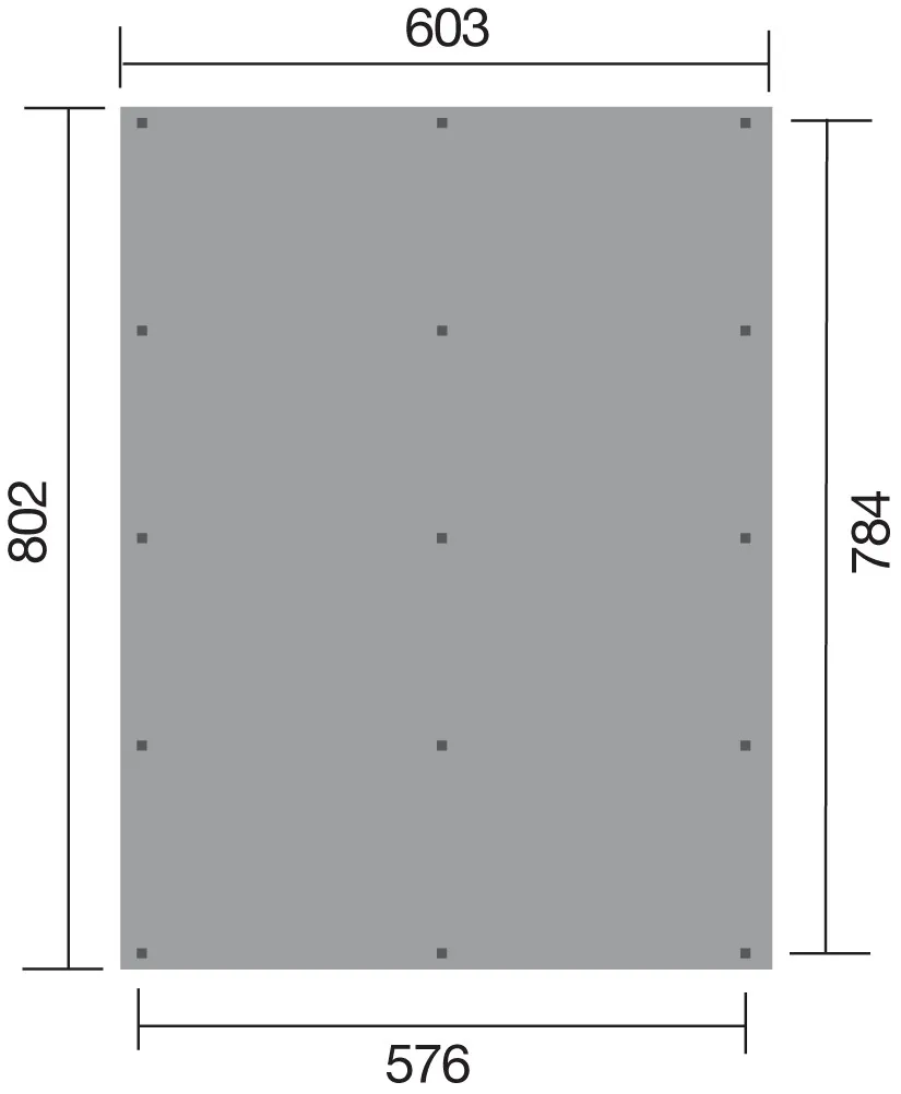 Flachdach-Carport 618 Gr. 3
