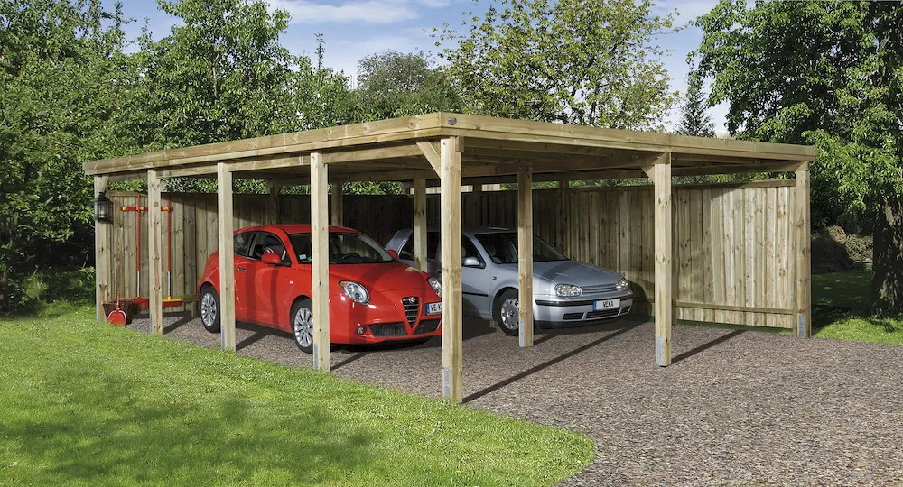 Flachdach-Carport 618 Gr. 3
