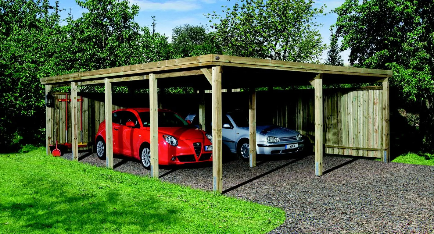 Flachdach-Carport 618 Gr. 3
