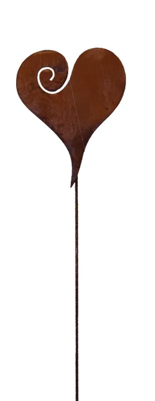 Rost Herz 15cm 50cm a.Stab