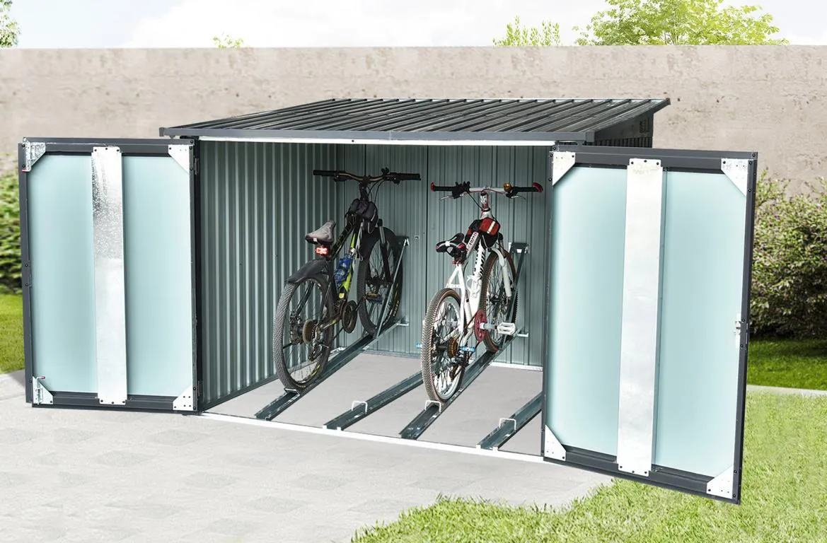 Fahrradbox anthrazit