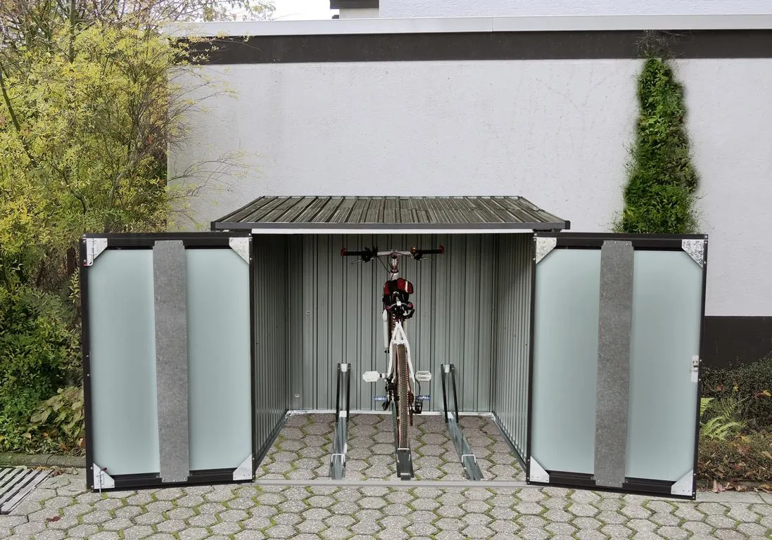 Fahrradbox anthrazit