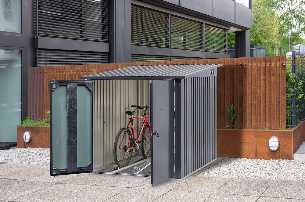 Fahrradbox anthrazit