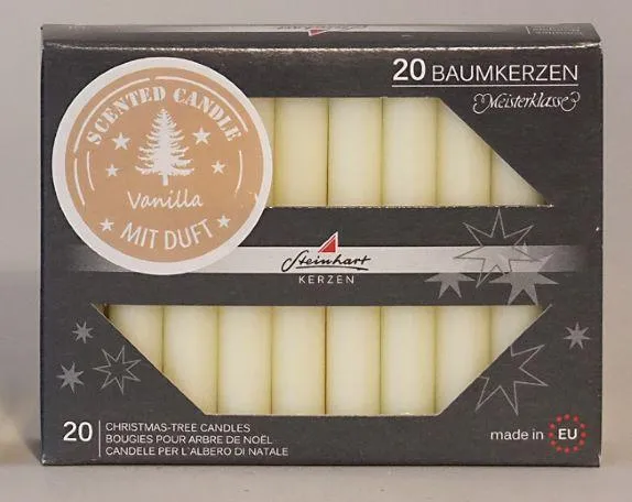 20 Baumkerzen mit Duft Vanilla