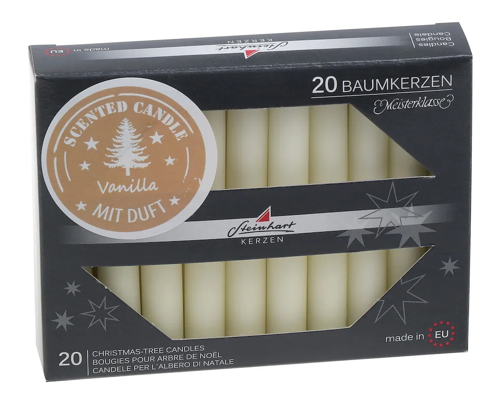 20 Baumkerzen mit Duft Vanilla