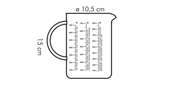 Messbecher aus Glas, 1.0 l