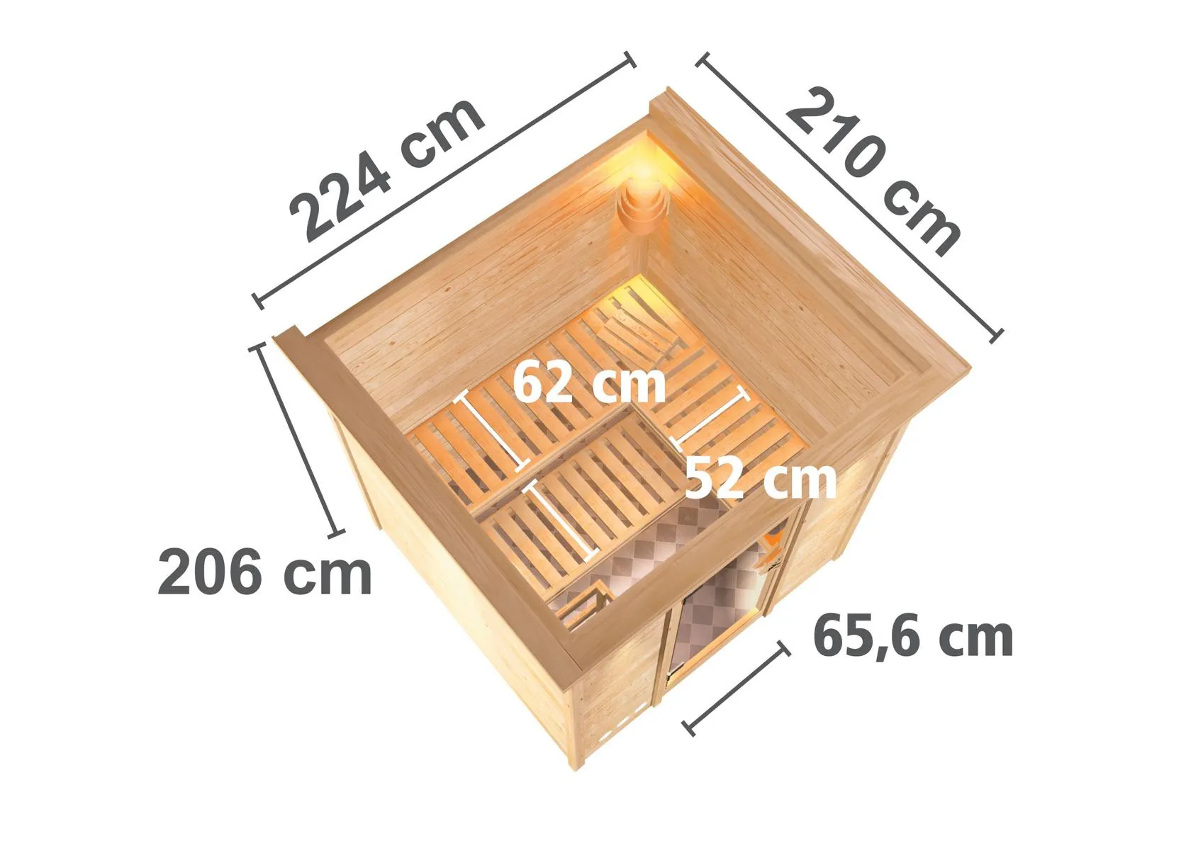 Sauna Mojave Front o. Zub.