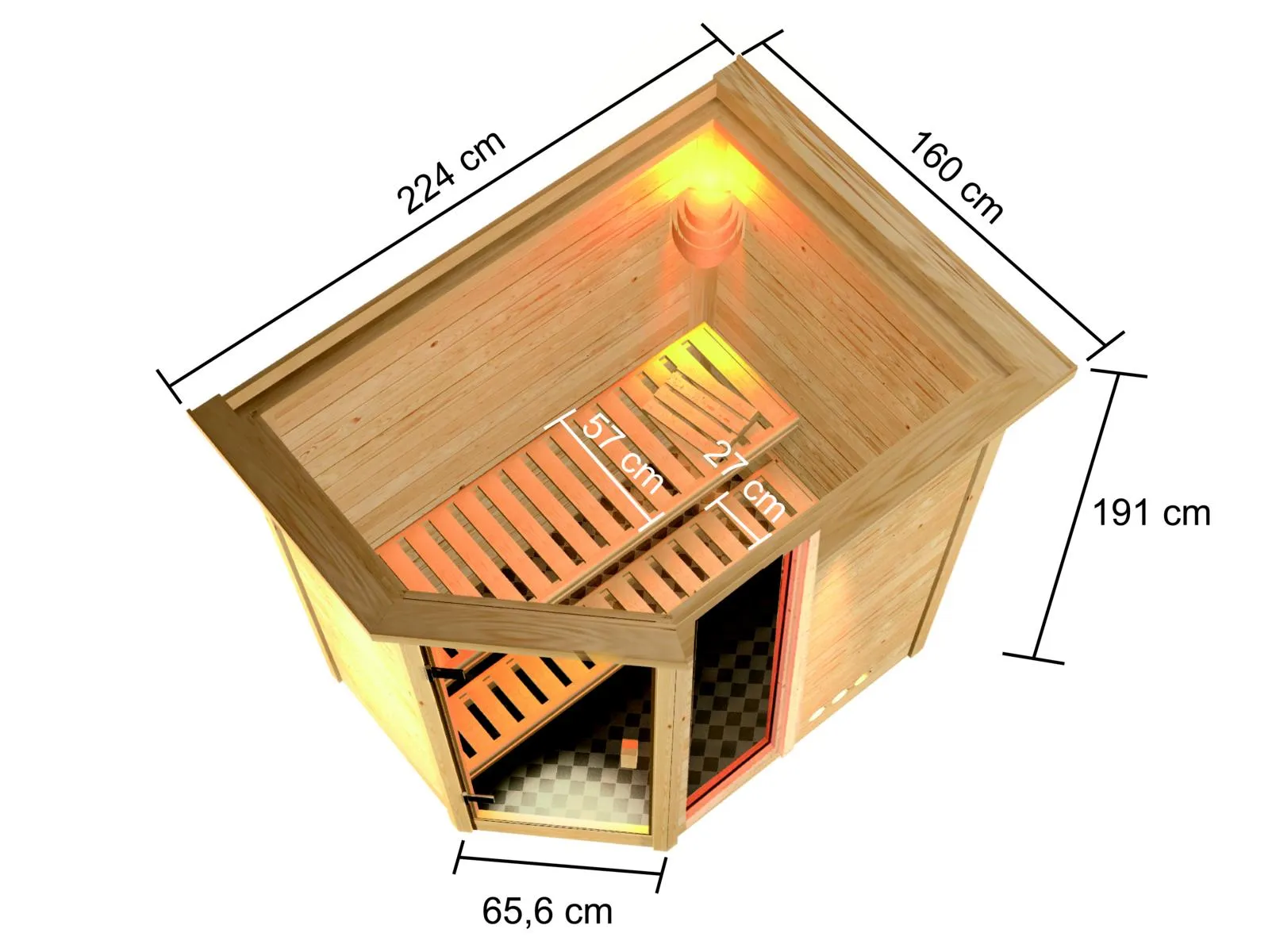 Sauna Jada Eck, o. Zub.