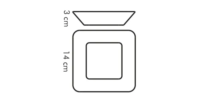 Schale quadratisch, 14 x 14 cm