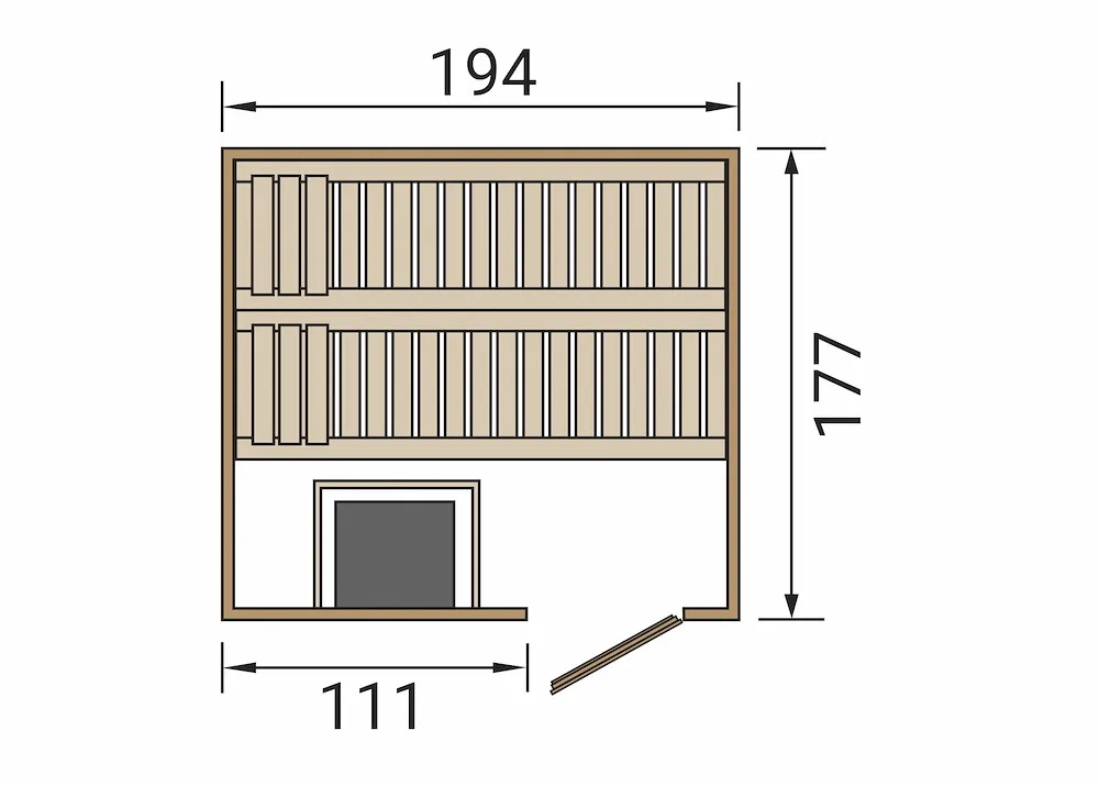 Elementsauna HALMSTAD 2,