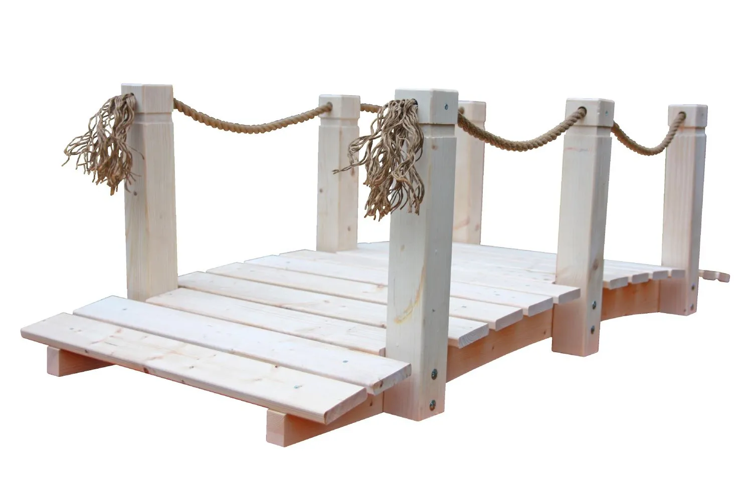 Teichbr&uuml;cke natur 152 x 67 x 50 cm