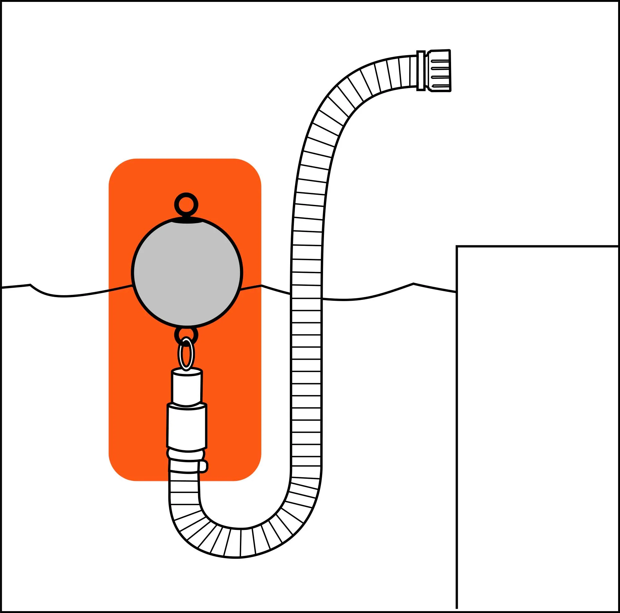 Schwimmende Absaugung