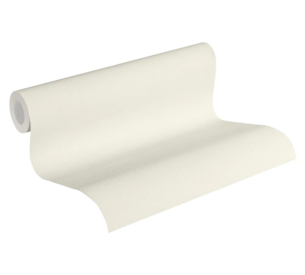 Vliestapete Jette uni cremewei&szlig; 10,05 m