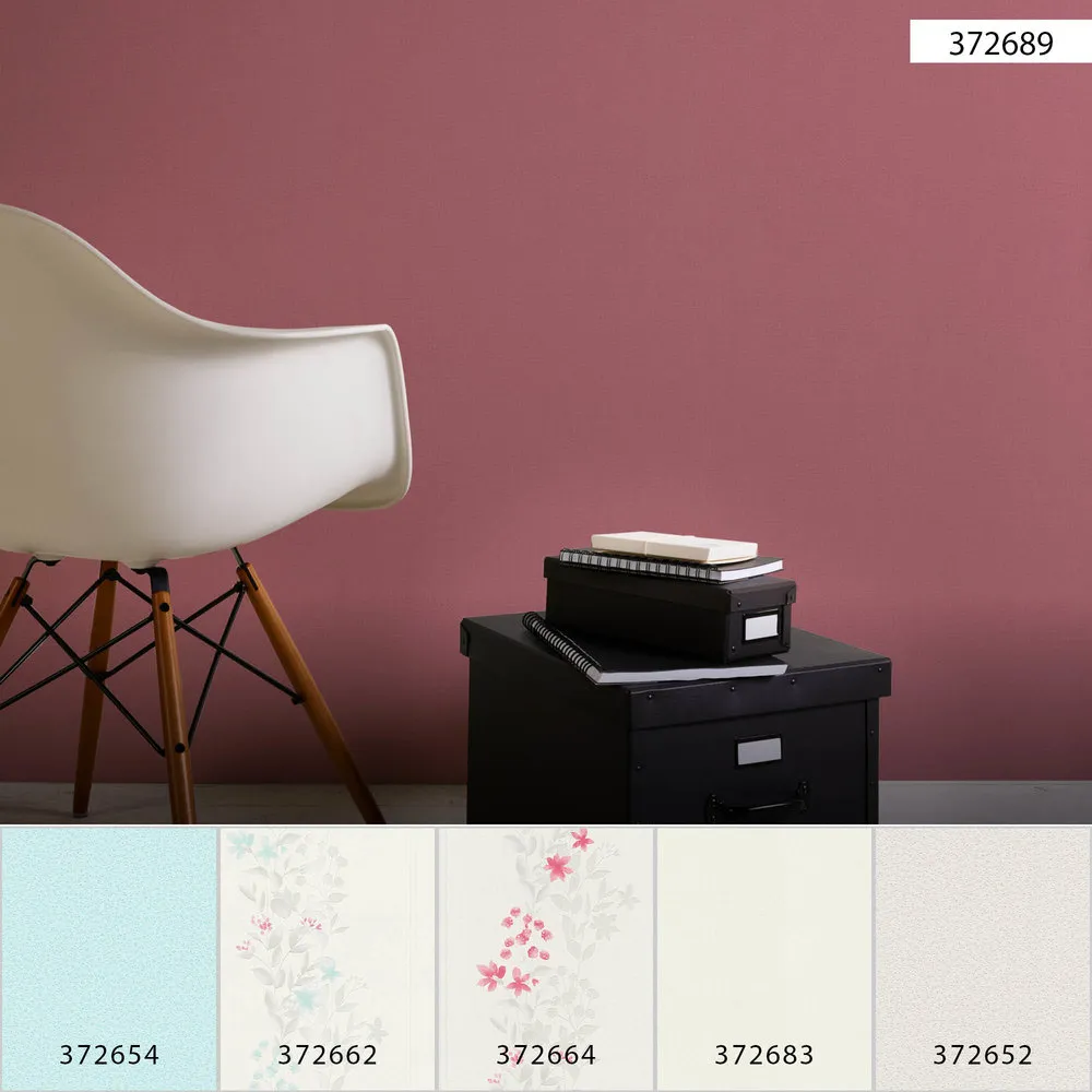 Vliestapete AS Blooming Uni, altrosa