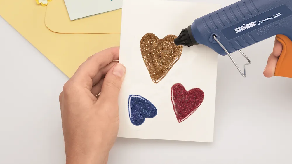 Klebesticks Glitzer farb-sort.