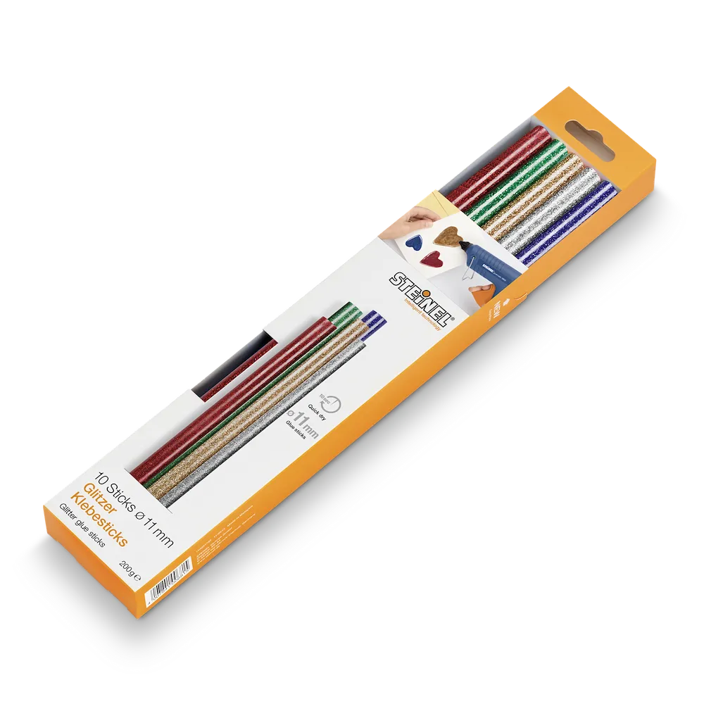 Klebesticks Glitzer farb-sort.