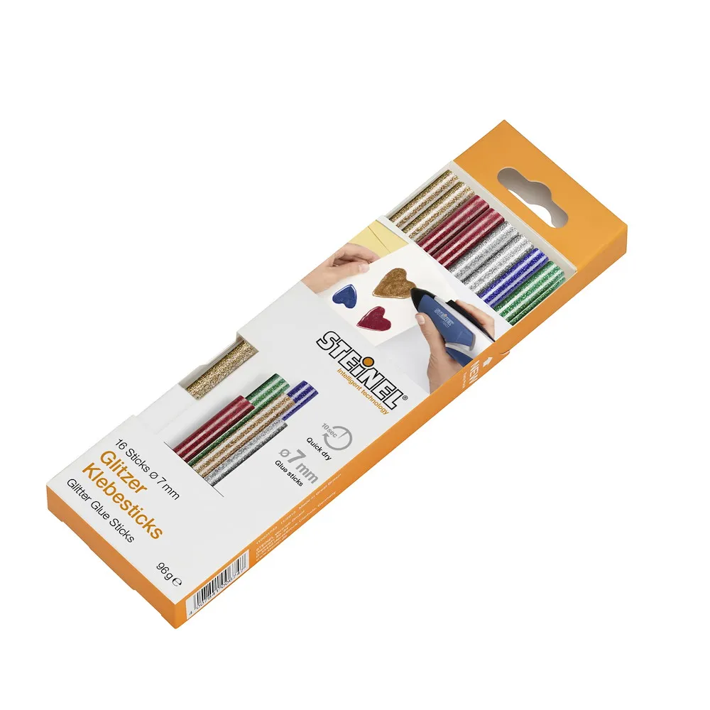 Klebesticks Glitzer farb-sort.