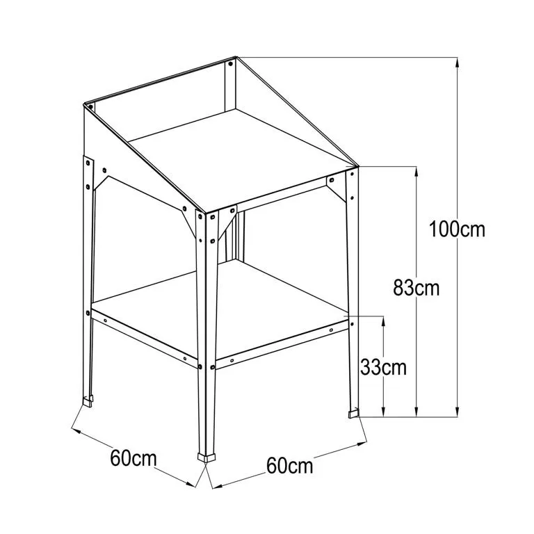 Pflanztisch anthrazit-matt