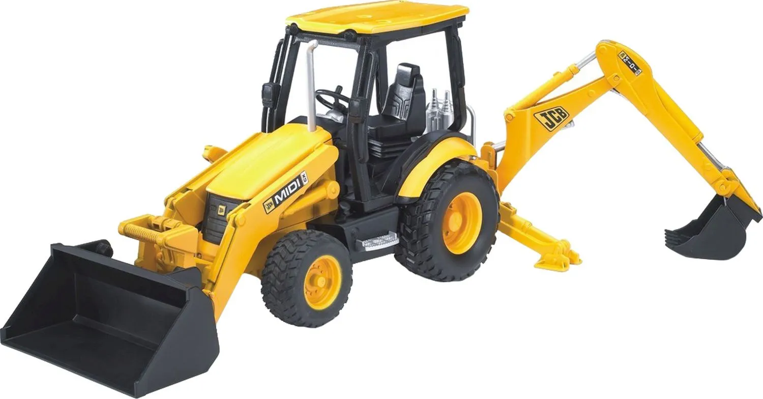 bruder Baggerlader JCB Midi CX gelb 1:16