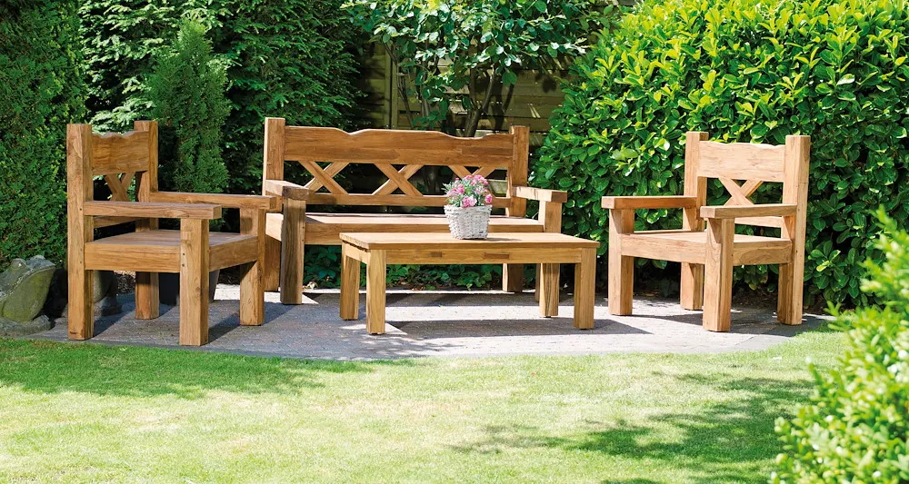 Sessel Jumbo, aus Old Teak