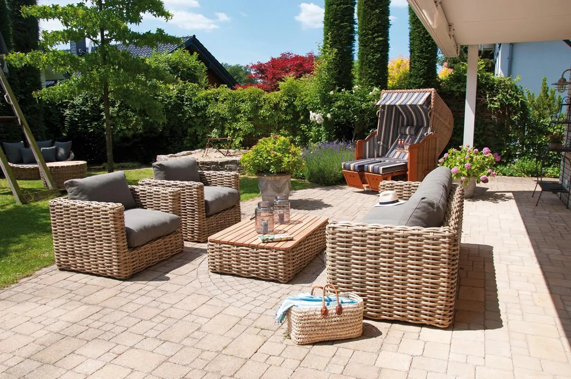 Sofa Sands PE-Kunststoffgeflecht Light O