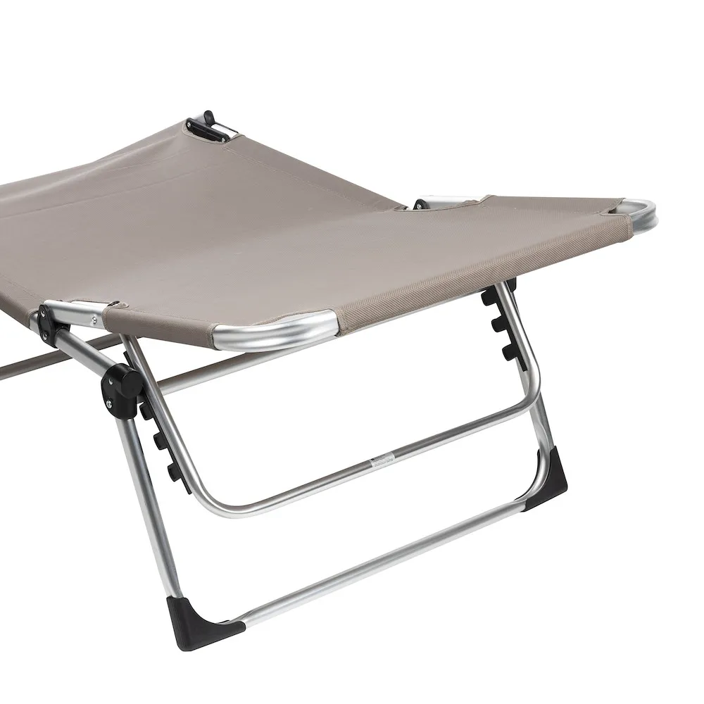 Aluminium Dreibeinliege taupe