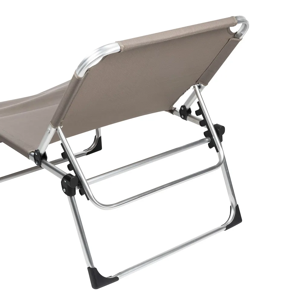 Aluminium Dreibeinliege taupe