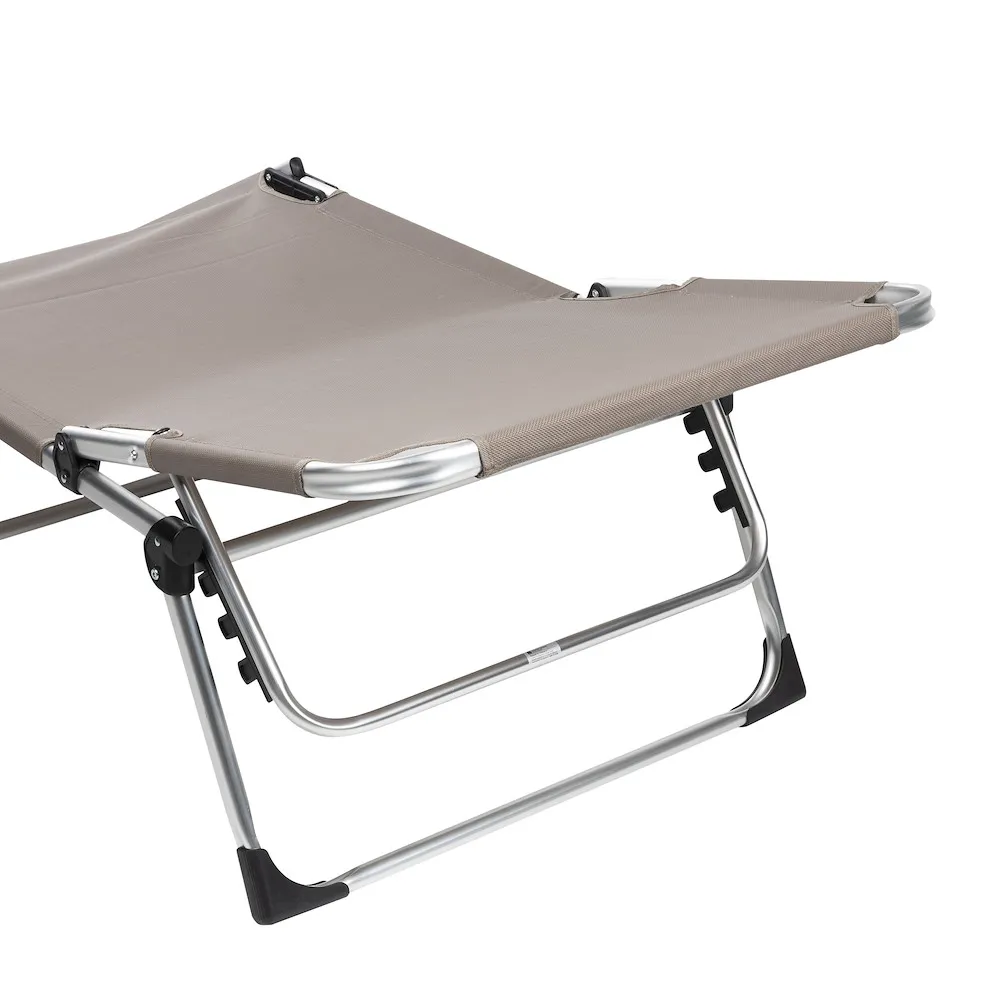 Aluminium Dreibeinliege taupe