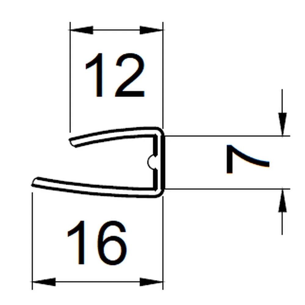 Polycarbonat U-Profil 2100 mm