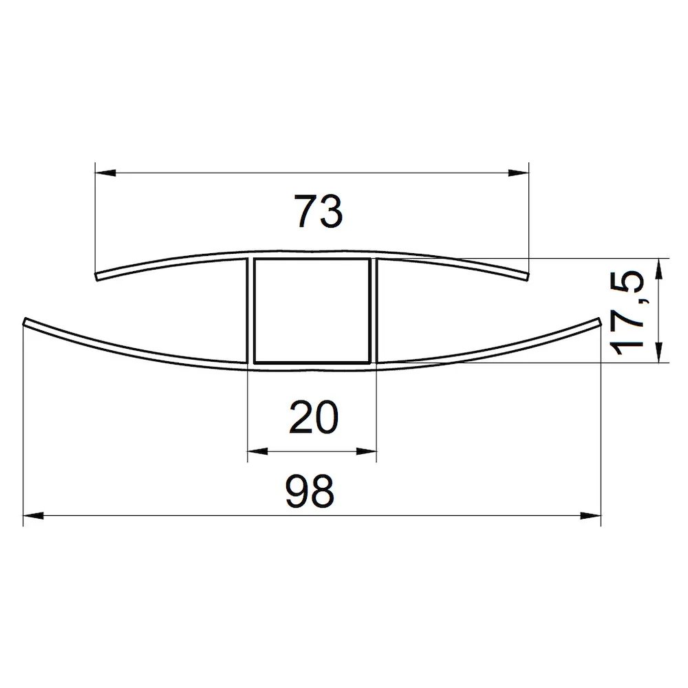 Polycarbonat H-Profil 2000 mm