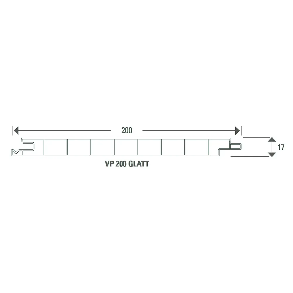 PVC-Verkleidungspaneel 17 mm