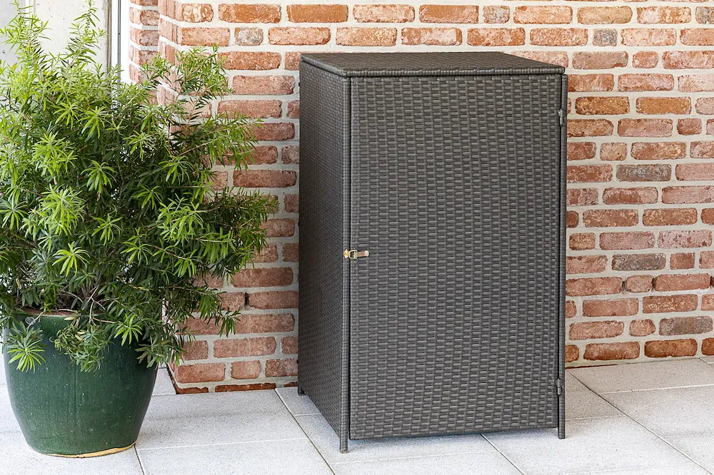 M&uuml;lltonnenabdeckung grau