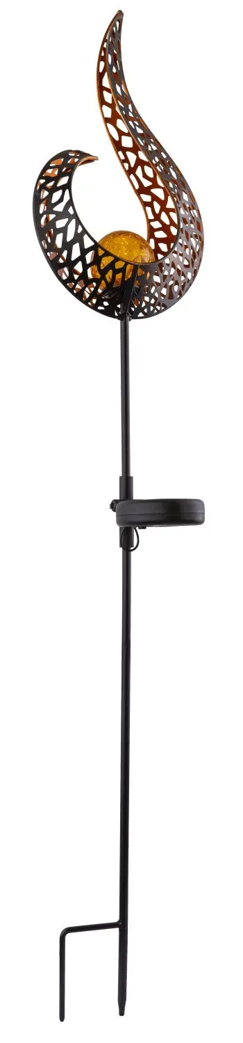 Solarleuchte Metall sw/gold