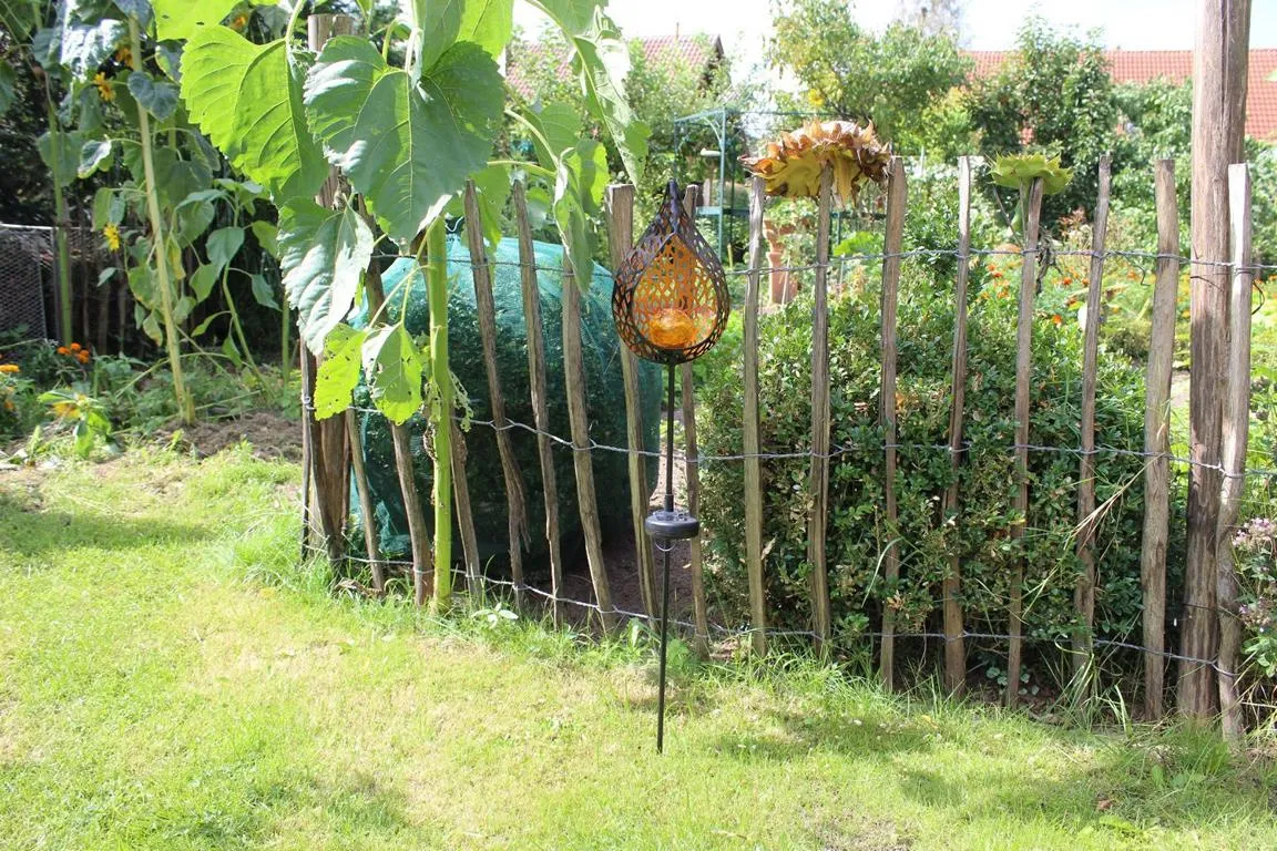 Solarleuchte Metall sw/gold