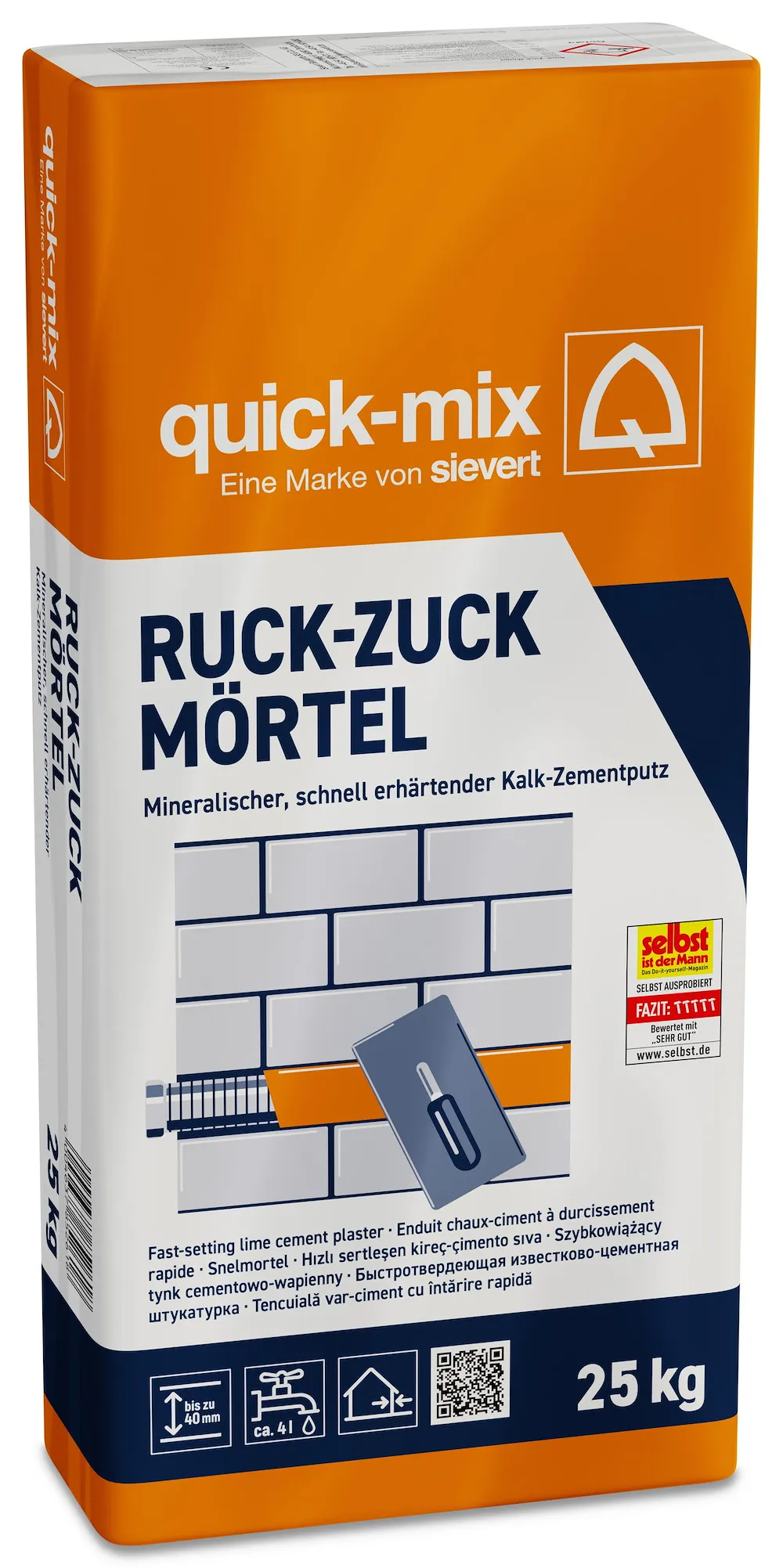 Ruck-Zuck-M&ouml;rtel 25 kg