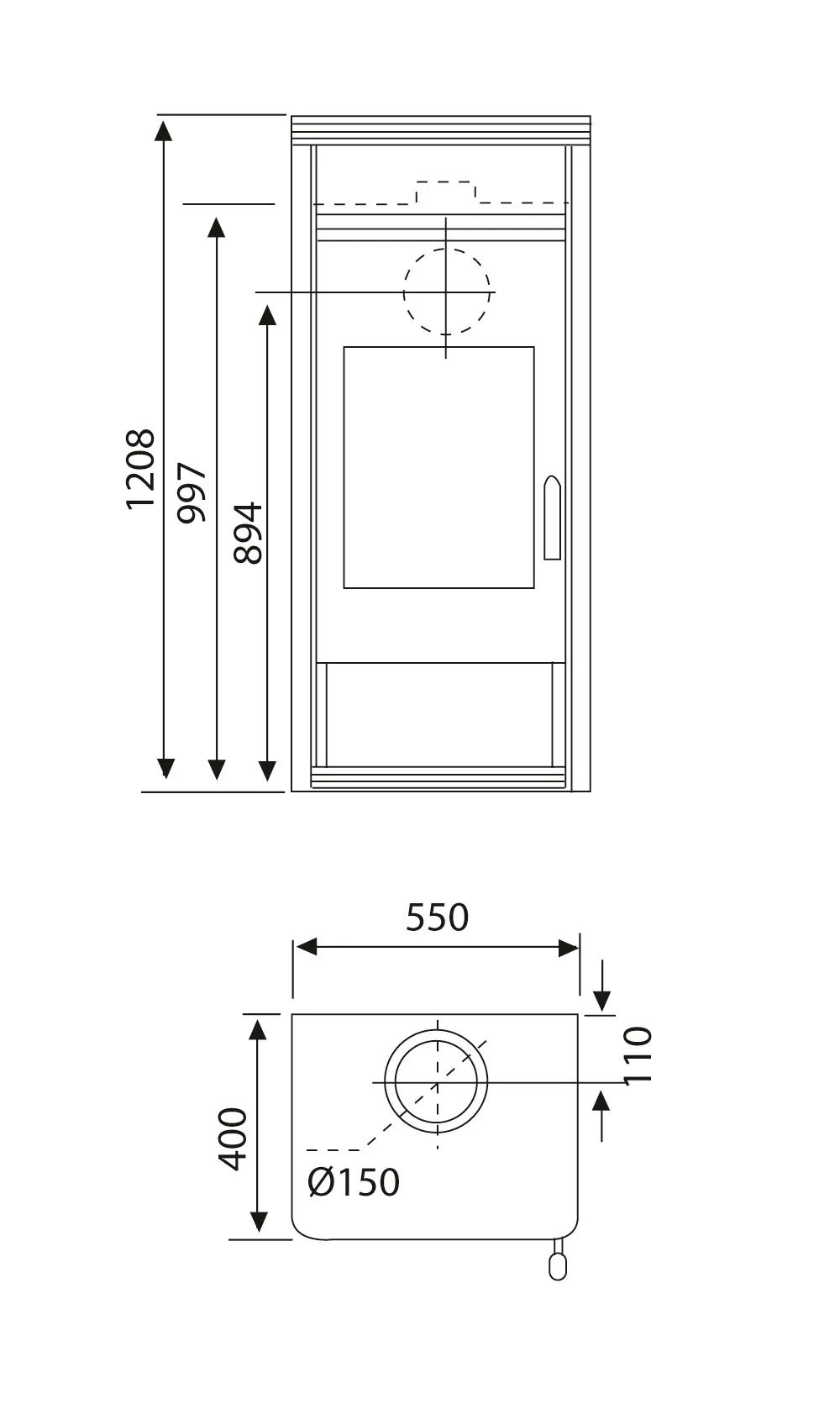 Kaminofen TYP11180-OF-W