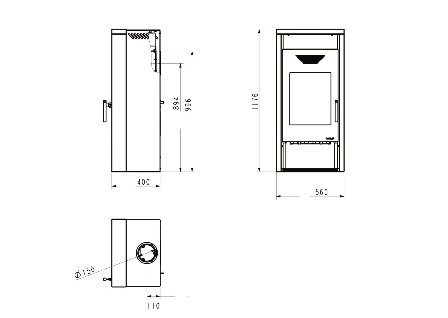 Kaminofen KF 111 Yara Rahmen