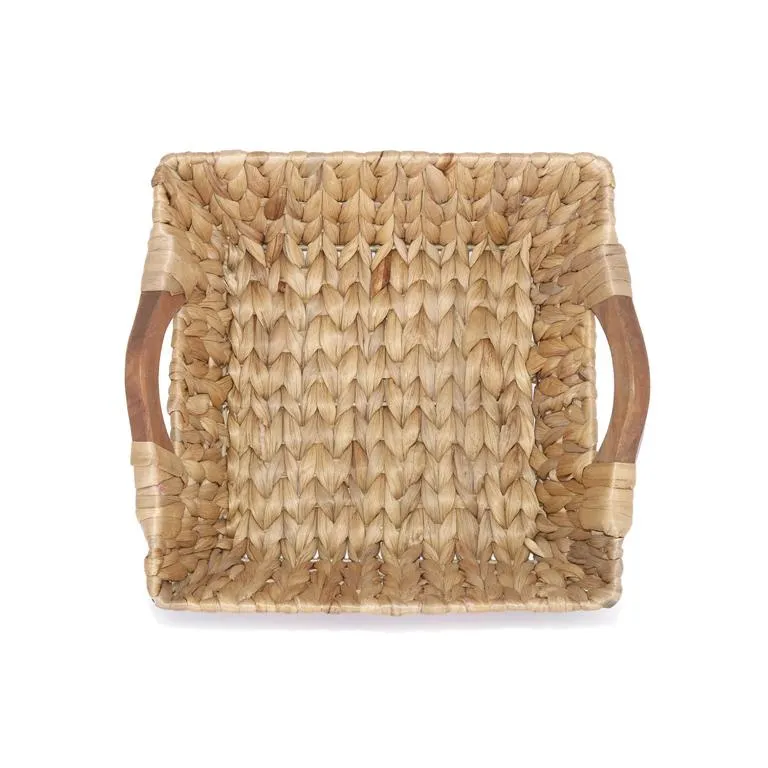 Schale quadr., mit 2 Griffe Wasserhyazin