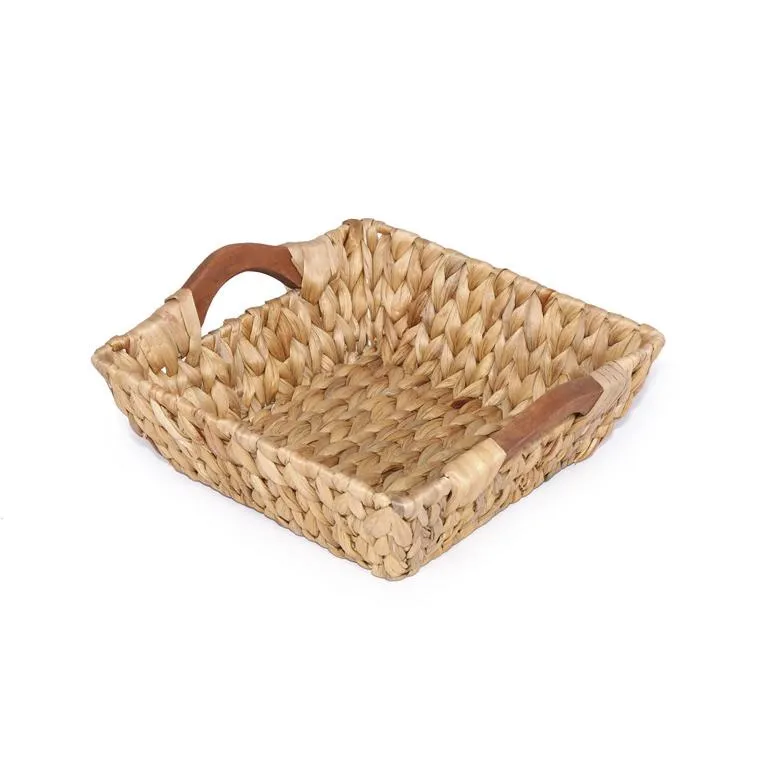 Schale quadr., mit 2 Griffe Wasserhyazin