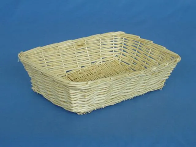 Schale rechteckig wei&szlig;e Weide 33x22H9 cm