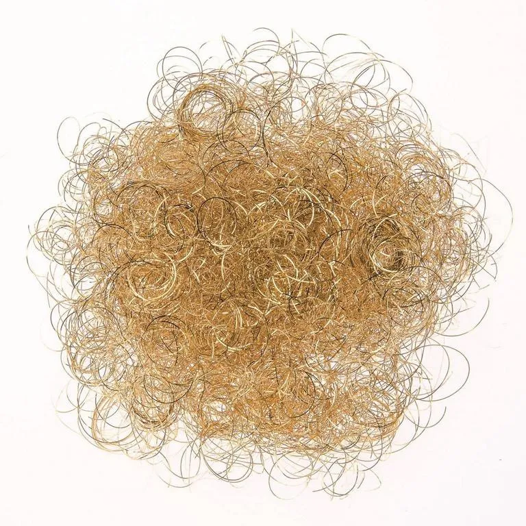 Lamettahaar gold, gelockt,