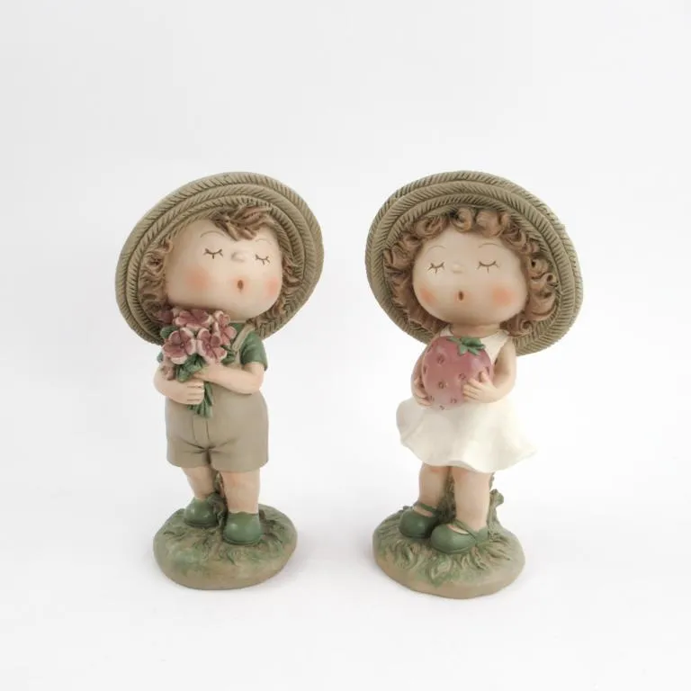 Poly-Kinder stehend 8,5x8x16,5 cm gr&uuml;n/b