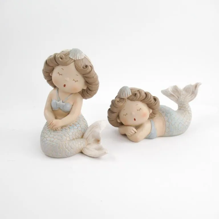 Poly-Meerjungfrau  17x8,5x9 cm, grau