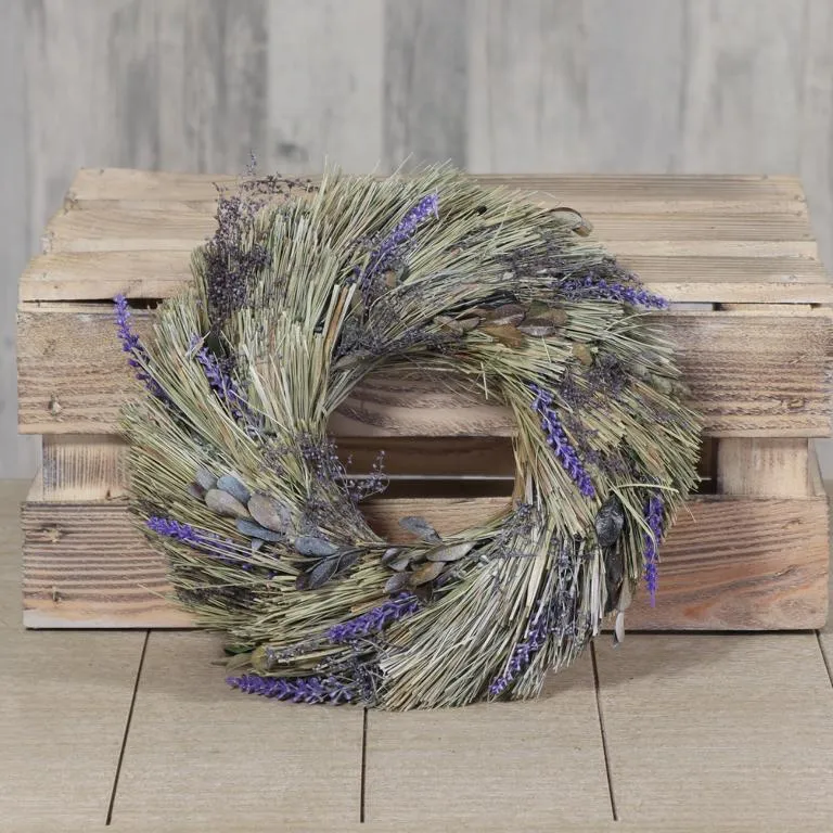 Deko-Lavendelkranz 25 x 25 x 7cm, lila