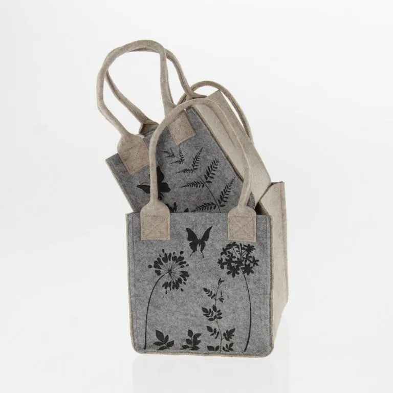 Deko-Filztaschenset 2er 16x15x16/20x19x2