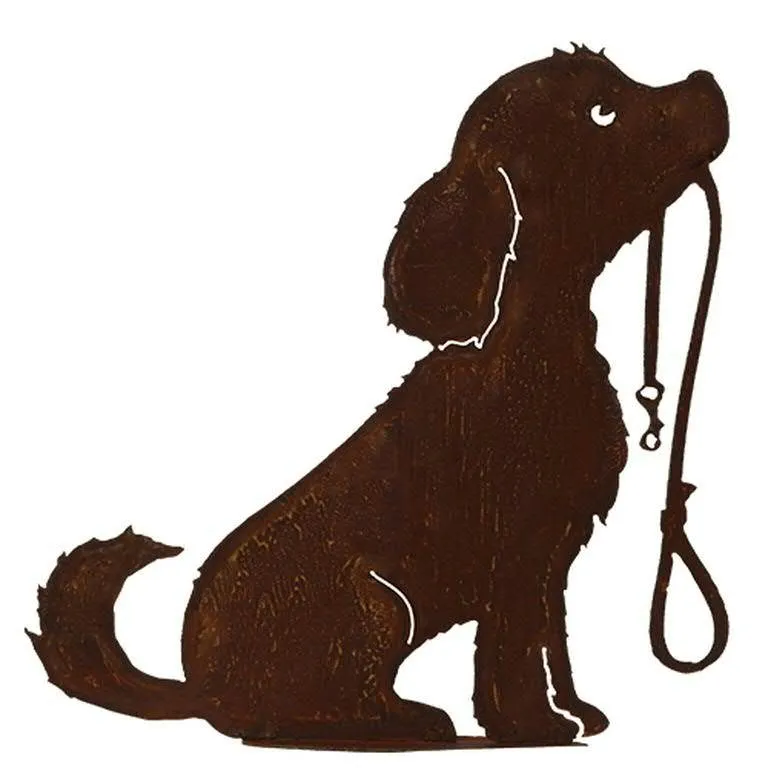 Rost Hund H50cm mit Leine