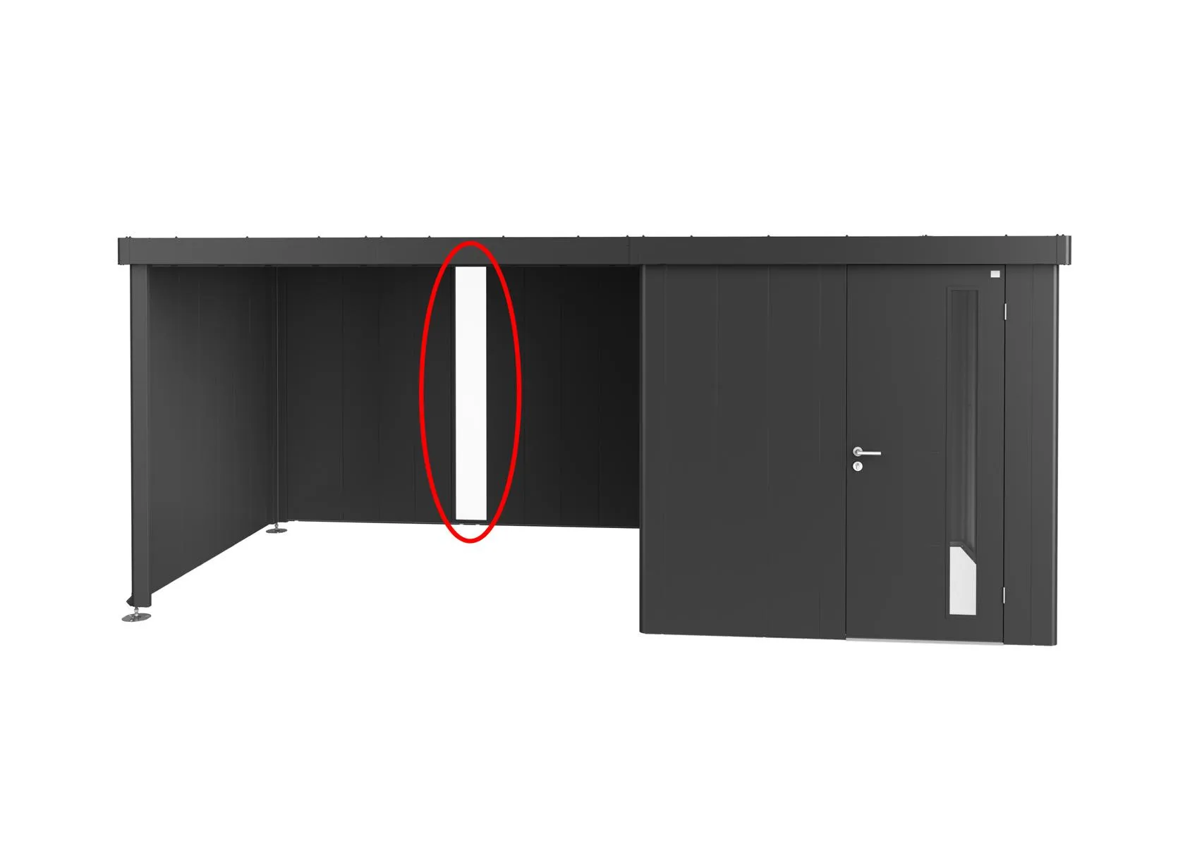 Lichtpaneel f&uuml;r Seitendach zu